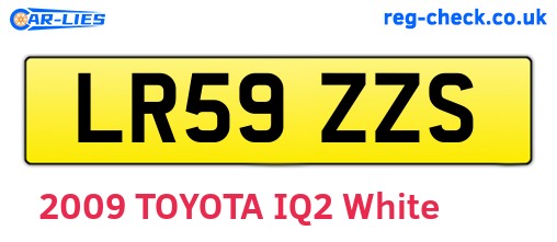LR59ZZS are the vehicle registration plates.
