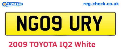 NG09URY are the vehicle registration plates.