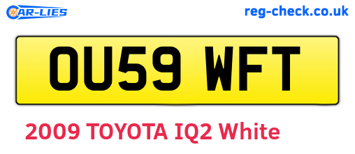 OU59WFT are the vehicle registration plates.