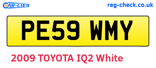 PE59WMY are the vehicle registration plates.
