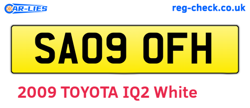 SA09OFH are the vehicle registration plates.