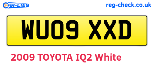 WU09XXD are the vehicle registration plates.