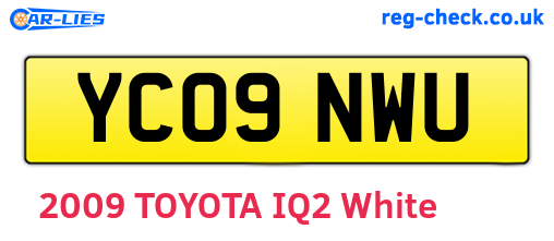YC09NWU are the vehicle registration plates.