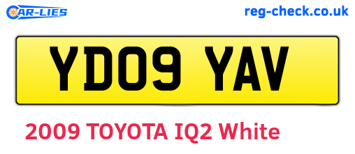 YD09YAV are the vehicle registration plates.