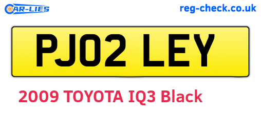 PJ02LEY are the vehicle registration plates.