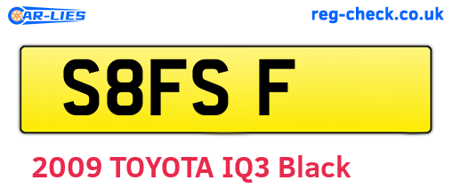 S8FSF are the vehicle registration plates.