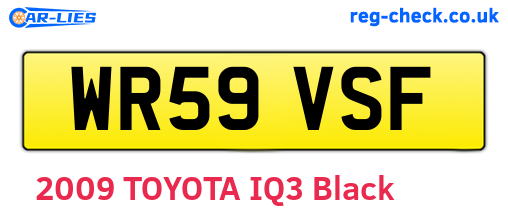 WR59VSF are the vehicle registration plates.