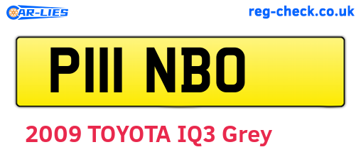 P111NBO are the vehicle registration plates.