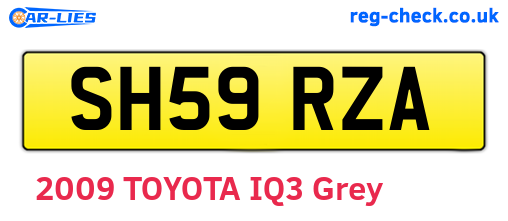 SH59RZA are the vehicle registration plates.