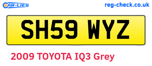 SH59WYZ are the vehicle registration plates.