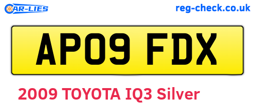 AP09FDX are the vehicle registration plates.