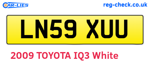 LN59XUU are the vehicle registration plates.