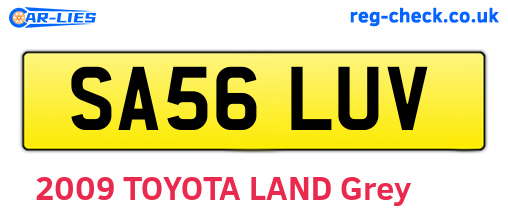 SA56LUV are the vehicle registration plates.