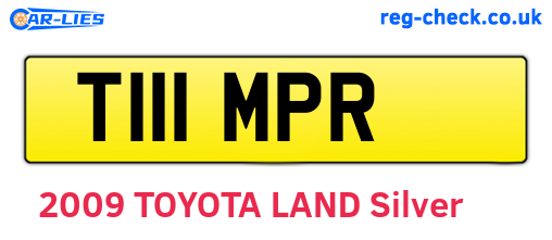 T111MPR are the vehicle registration plates.