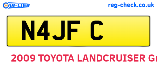 N4JFC are the vehicle registration plates.