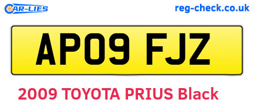 AP09FJZ are the vehicle registration plates.