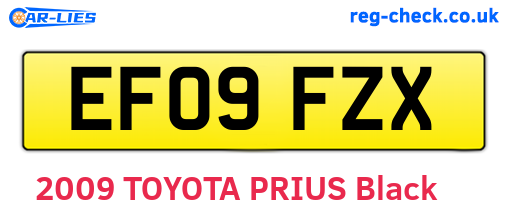 EF09FZX are the vehicle registration plates.
