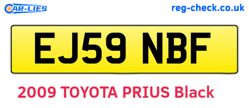EJ59NBF are the vehicle registration plates.