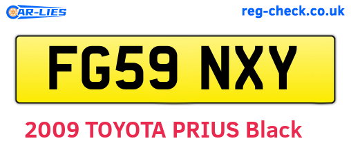 FG59NXY are the vehicle registration plates.