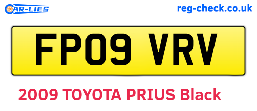 FP09VRV are the vehicle registration plates.