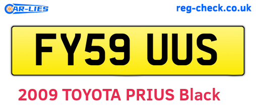 FY59UUS are the vehicle registration plates.