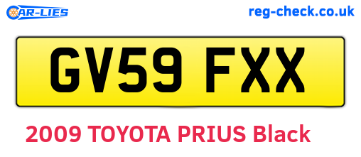 GV59FXX are the vehicle registration plates.