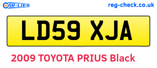 LD59XJA are the vehicle registration plates.