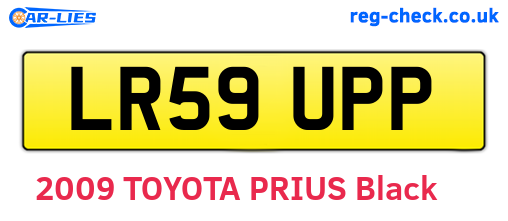 LR59UPP are the vehicle registration plates.