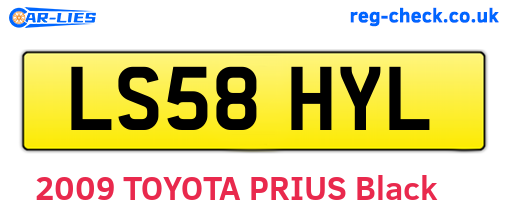 LS58HYL are the vehicle registration plates.
