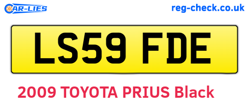 LS59FDE are the vehicle registration plates.
