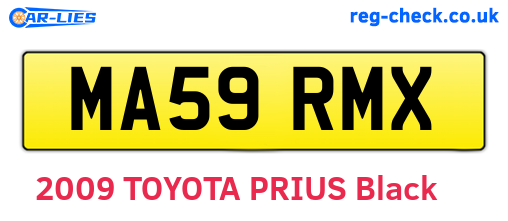 MA59RMX are the vehicle registration plates.