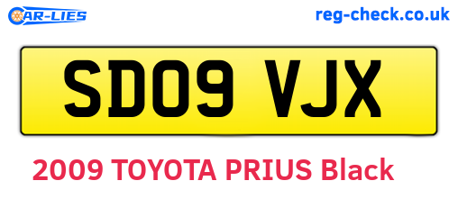 SD09VJX are the vehicle registration plates.