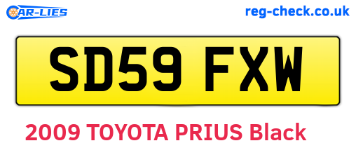 SD59FXW are the vehicle registration plates.