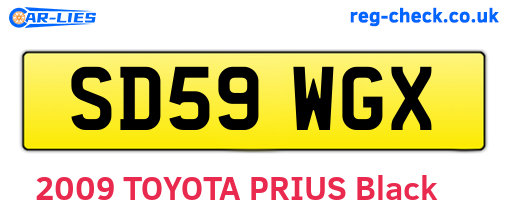 SD59WGX are the vehicle registration plates.