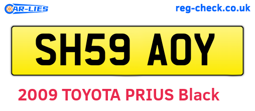 SH59AOY are the vehicle registration plates.