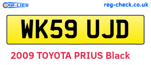 WK59UJD are the vehicle registration plates.