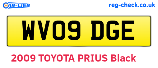 WV09DGE are the vehicle registration plates.