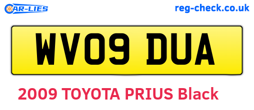 WV09DUA are the vehicle registration plates.