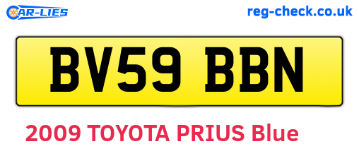 BV59BBN are the vehicle registration plates.