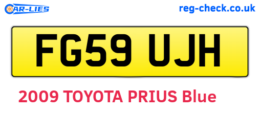 FG59UJH are the vehicle registration plates.