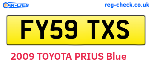 FY59TXS are the vehicle registration plates.