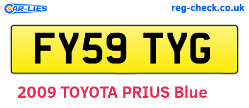 FY59TYG are the vehicle registration plates.
