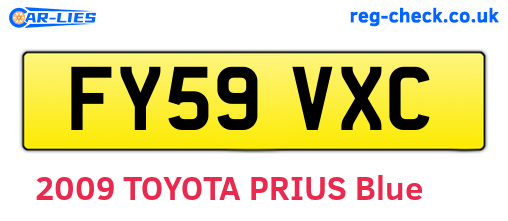 FY59VXC are the vehicle registration plates.