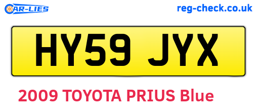 HY59JYX are the vehicle registration plates.