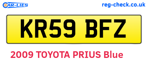 KR59BFZ are the vehicle registration plates.