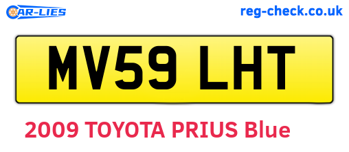 MV59LHT are the vehicle registration plates.