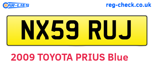 NX59RUJ are the vehicle registration plates.