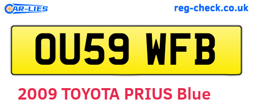 OU59WFB are the vehicle registration plates.