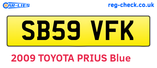 SB59VFK are the vehicle registration plates.