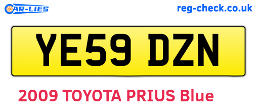 YE59DZN are the vehicle registration plates.